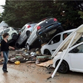 Flood damage in france