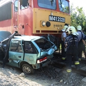 Train crashed suzuki