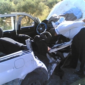 Van crashed into a car in palestine