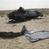 BMW 740 crashed and abandoned in the desert...Kuwait