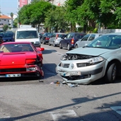 Ferrari crashed into a renault in Portugal