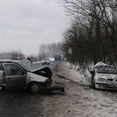 Renault and Fiat  accident in hungary