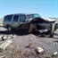 Lucky Driver on Chevy Tahoe hit the guard rail