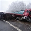 18 wheeler lost control on icy road in france