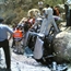 Car rolled over from a hill in palestine