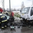 Peugeot 206 and Dawoo truck head-on crash